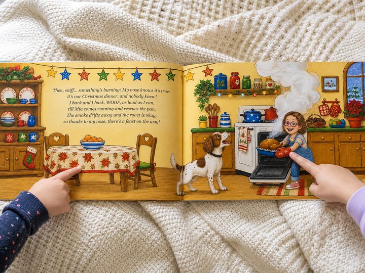 Hannah's book at home