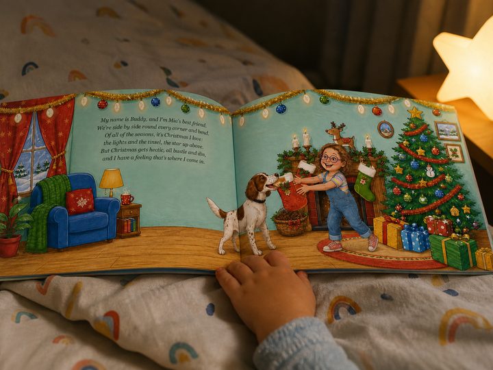 Sarah's book at home
